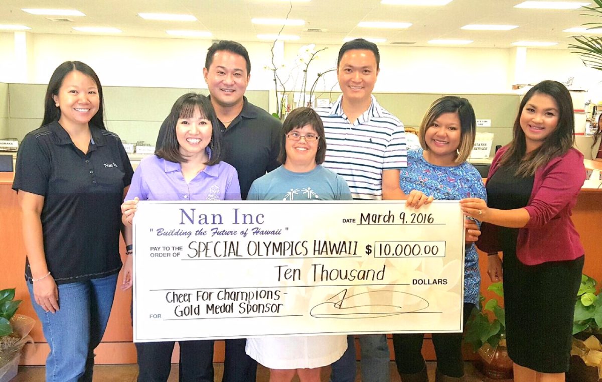 Nan Inc Contintues Annual Support of Special Olympics